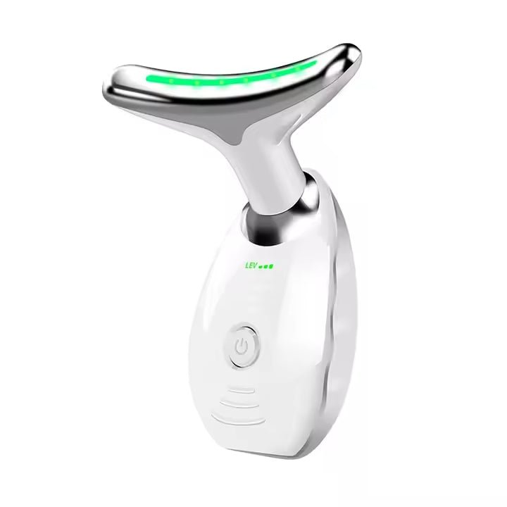 Masajeador de cara, cuello y papada con vibración y LED - AYC Style