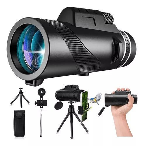 Telescopio Monocular para móvil 80x100 color Negro - AYC Style