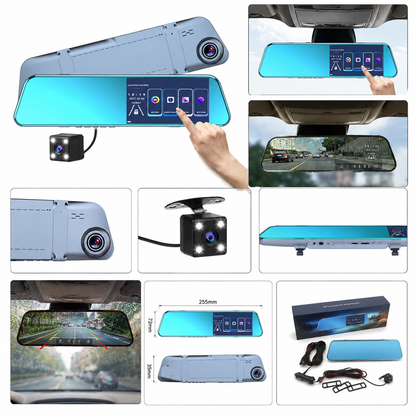 Dashcam 1080p con camara de marcha atras